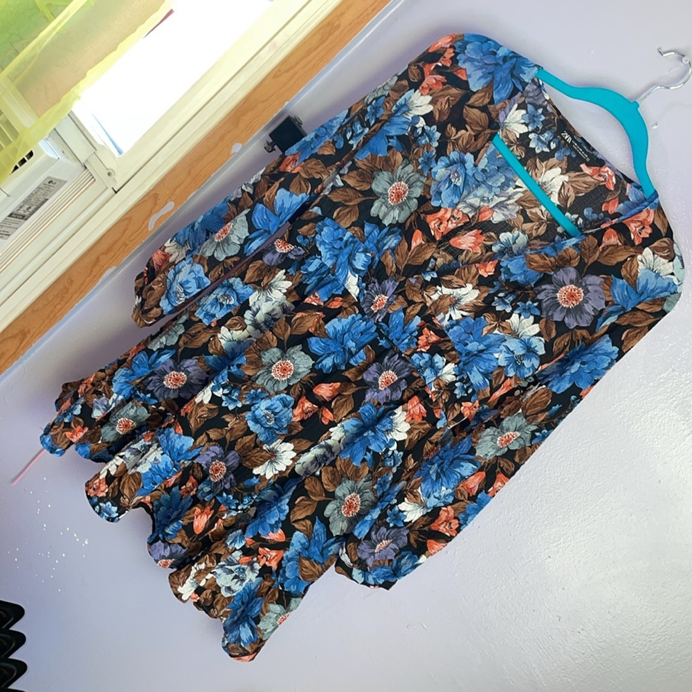 Zara Multicolor Floral Blouse - Picture 6 of 16